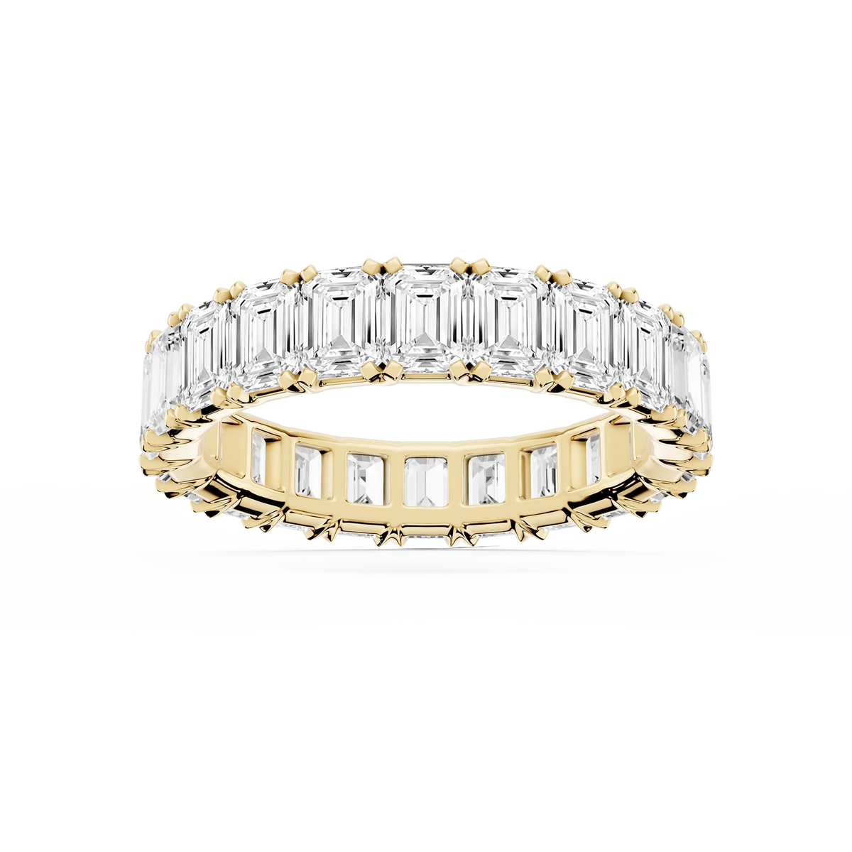 Lovea Mathilda Eternity Ring Smaragdschliff – Gelbgold