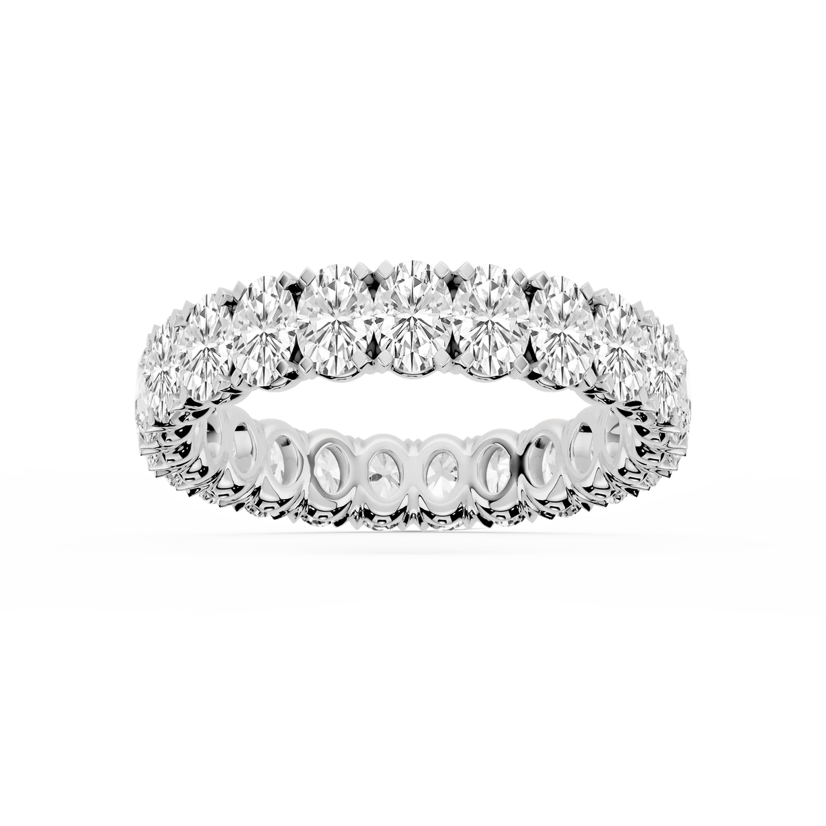 Lovea Mathilda Eternity Ring Ovalschliff – Weißgold