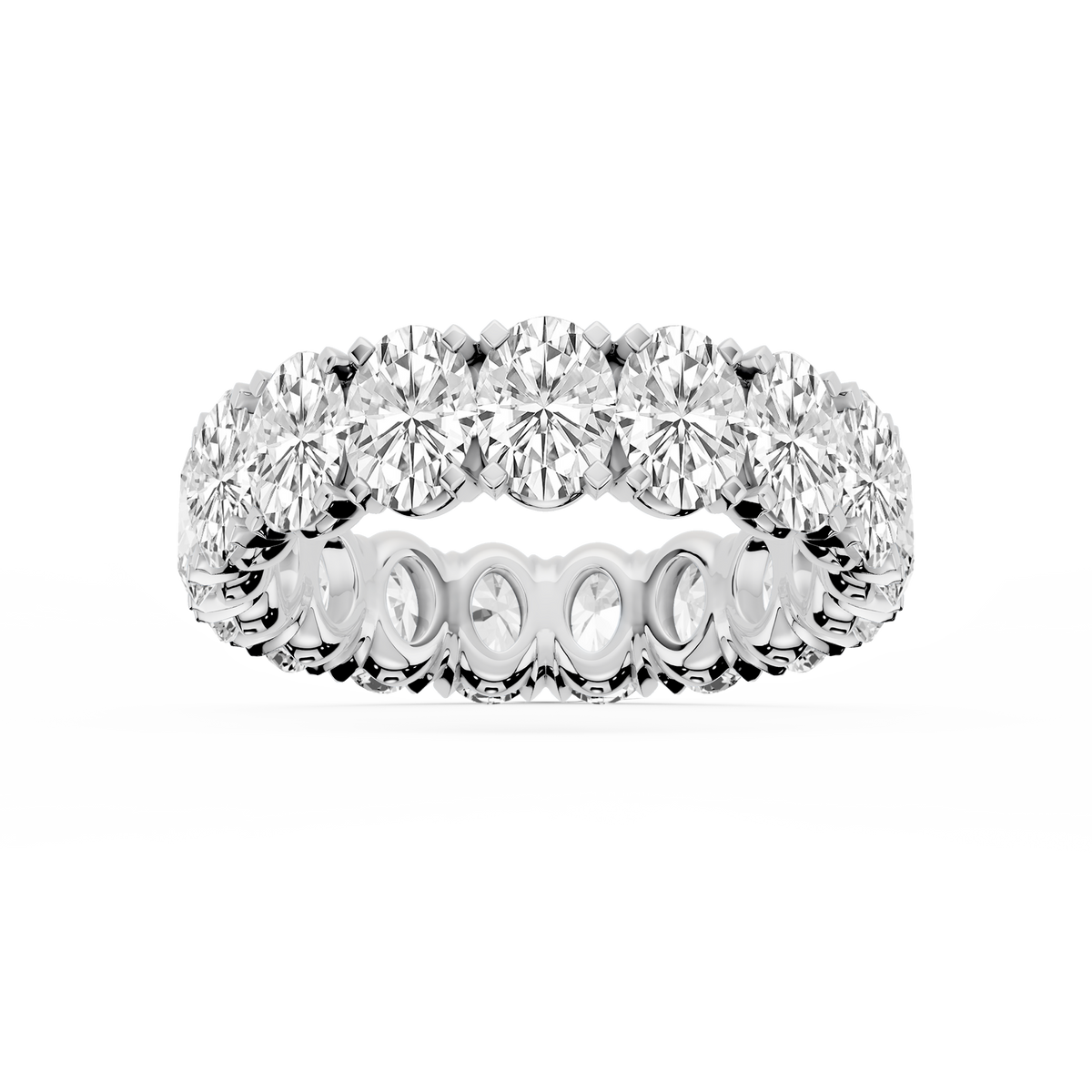 Lovea Mathilda Eternity Ring Ovalschliff – Weißgold