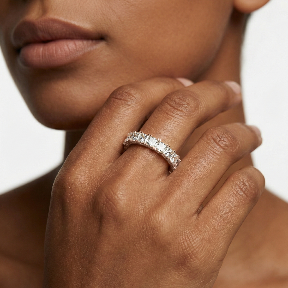 Lovea Mathilda Eternity Ring Prinzessschliff – Roségold
