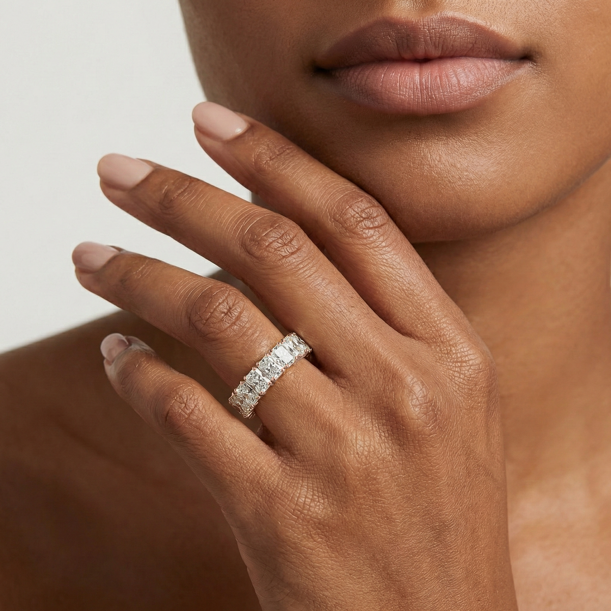 Lovea Mathilda Eternity Ring Radiantschliff – Roségold