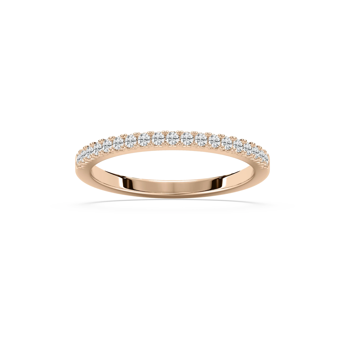Lovea Khloe Trauring – Doppelreihe Pavé – Roségold