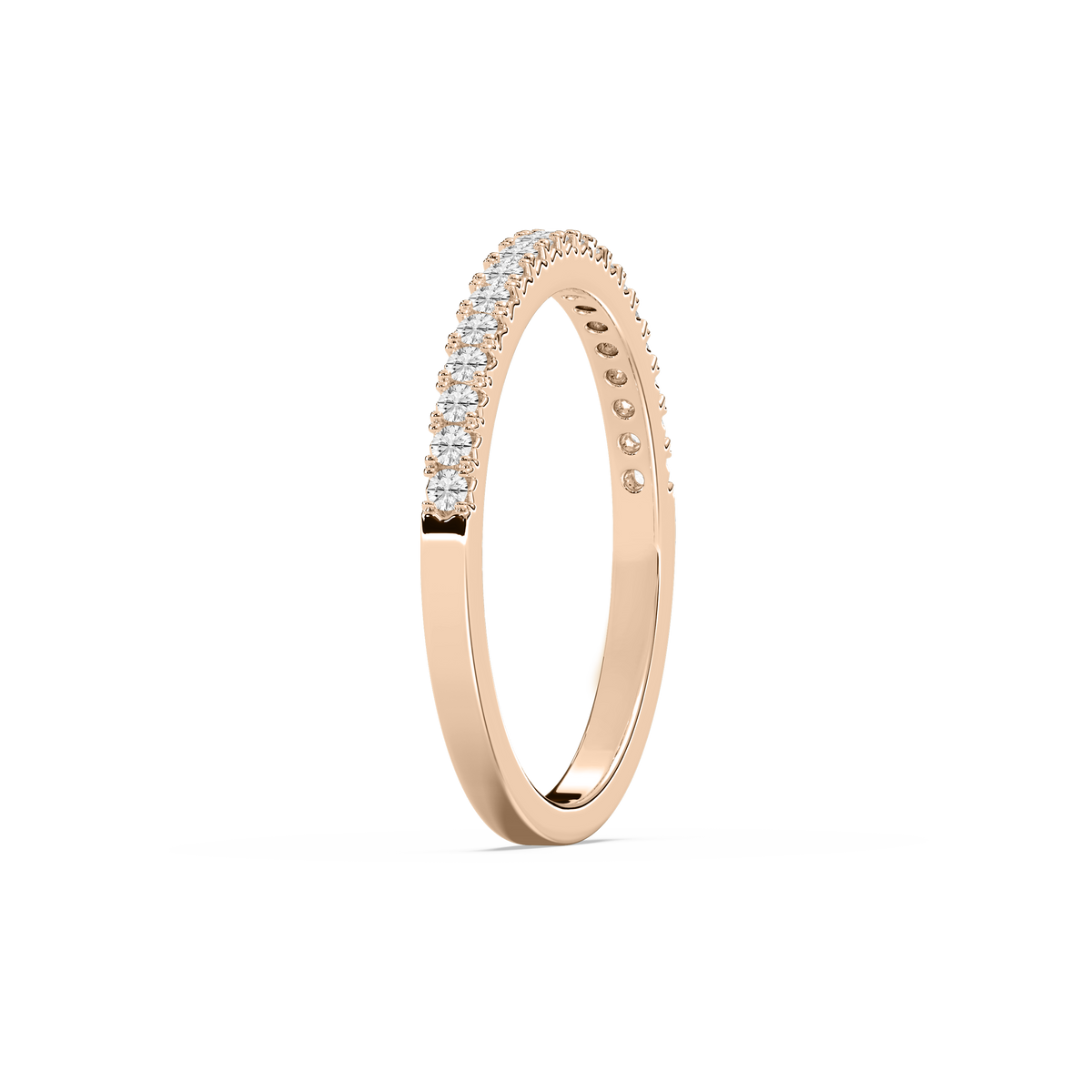 Lovea Khloe Trauring – Doppelreihe Pavé – Roségold