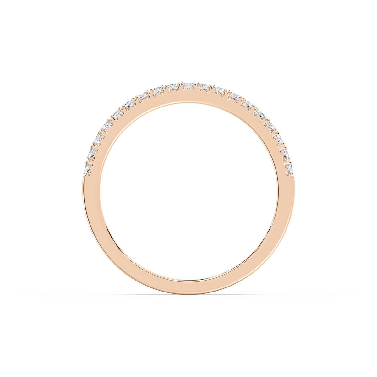 Lovea Khloe Trauring – Doppelreihe Pavé – Roségold