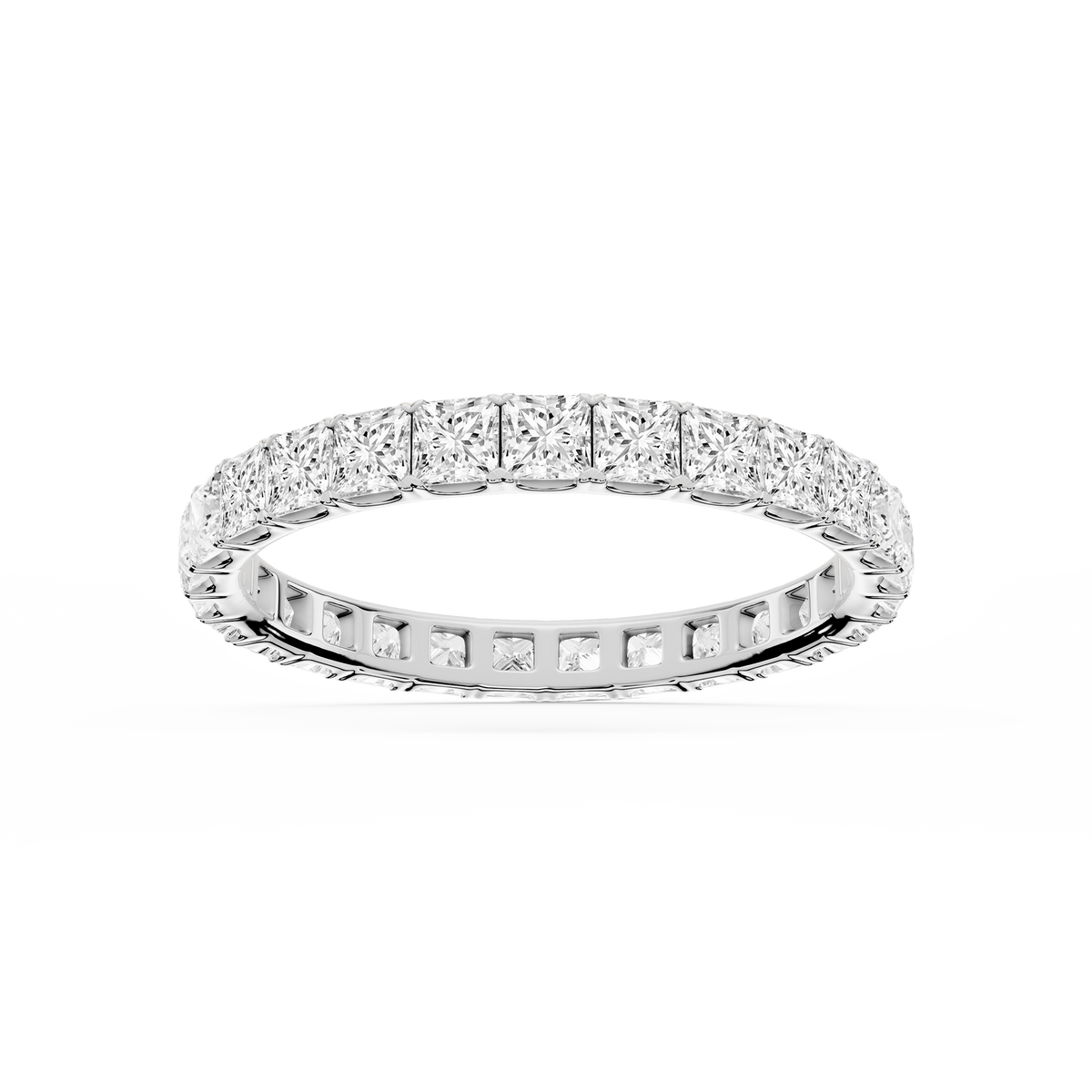 Lovea Stella Eternity Ring Prinzessschliff – Weißgold