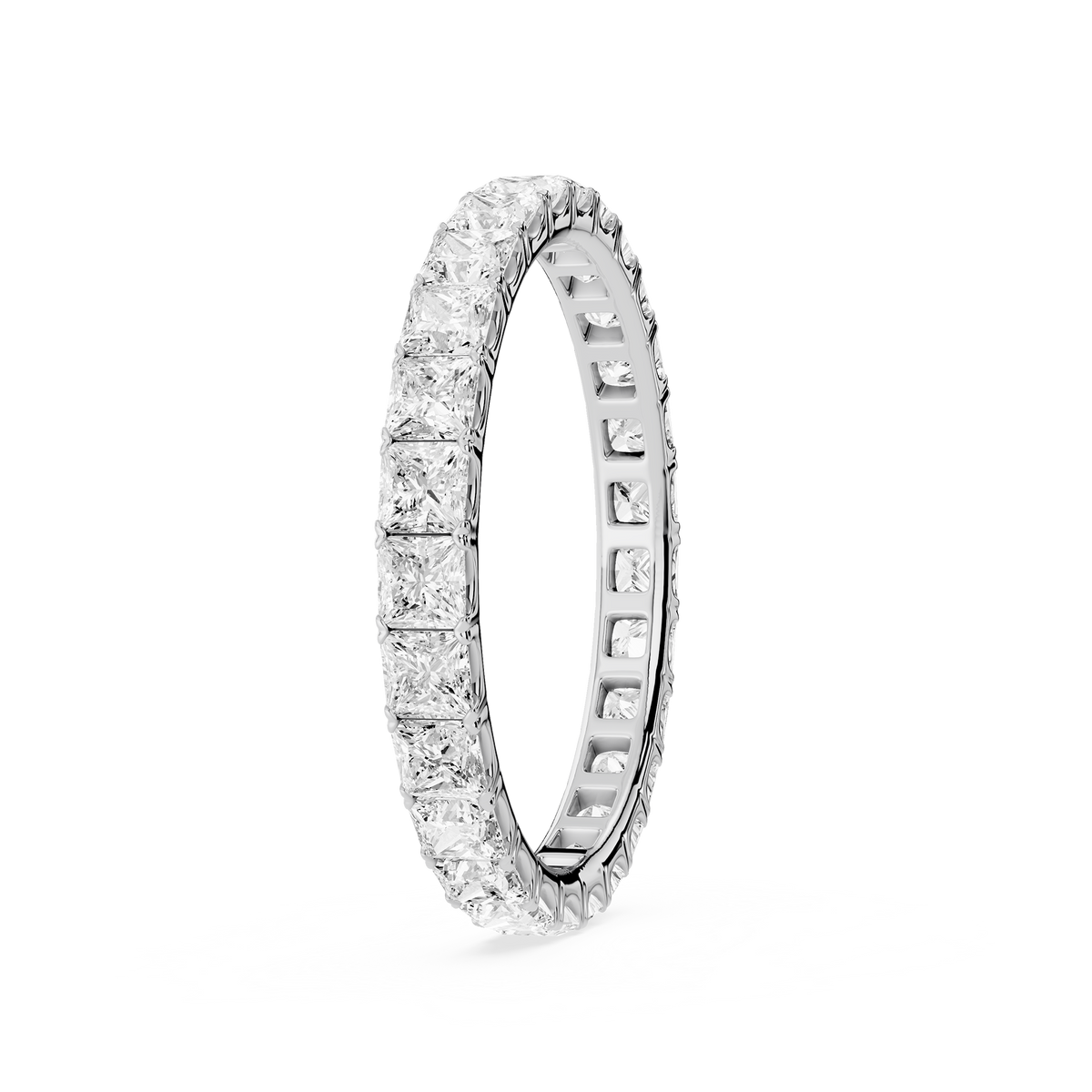 Lovea Stella Eternity Ring Prinzessschliff – Weißgold