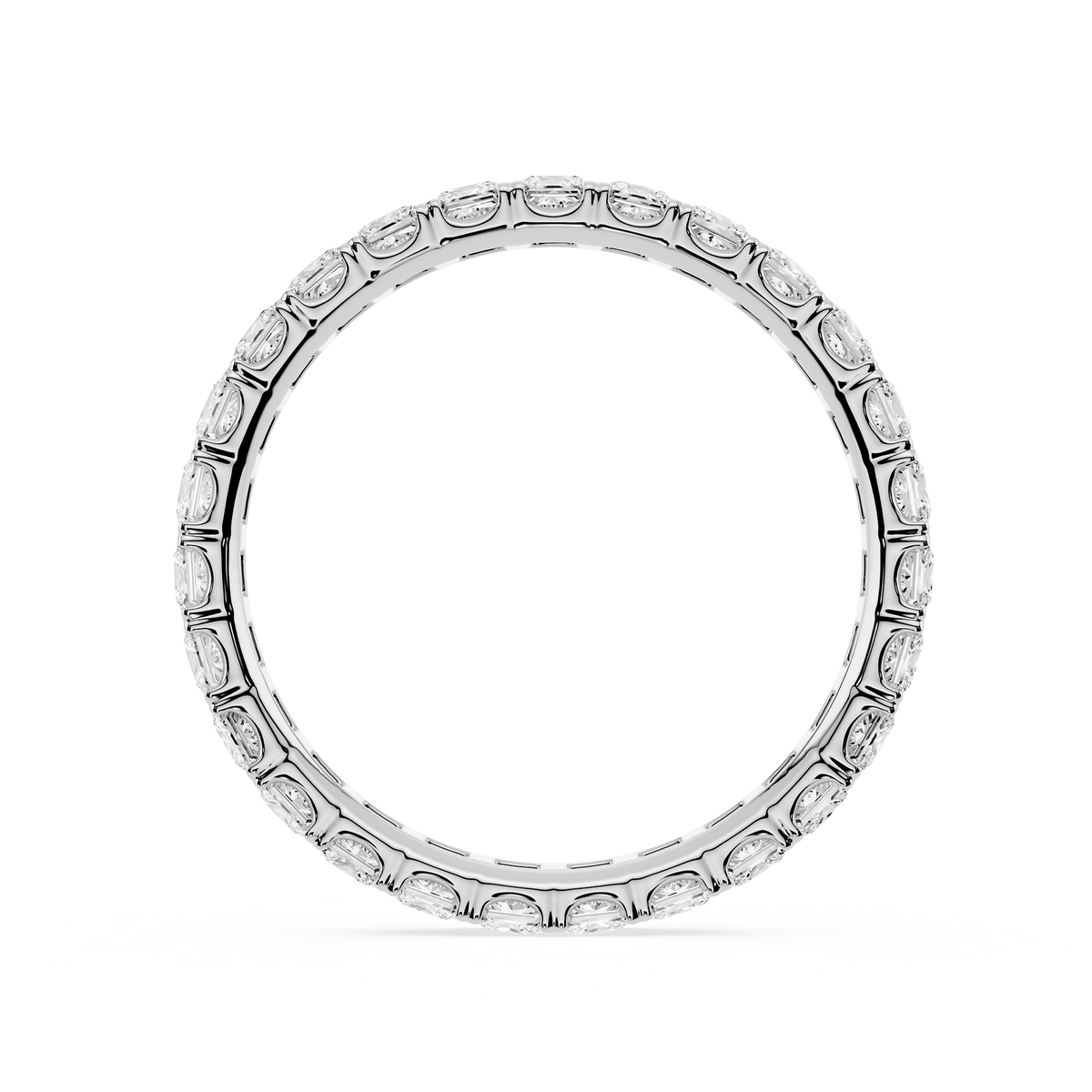 Lovea Stella Eternity Ring Prinzessschliff – Weißgold