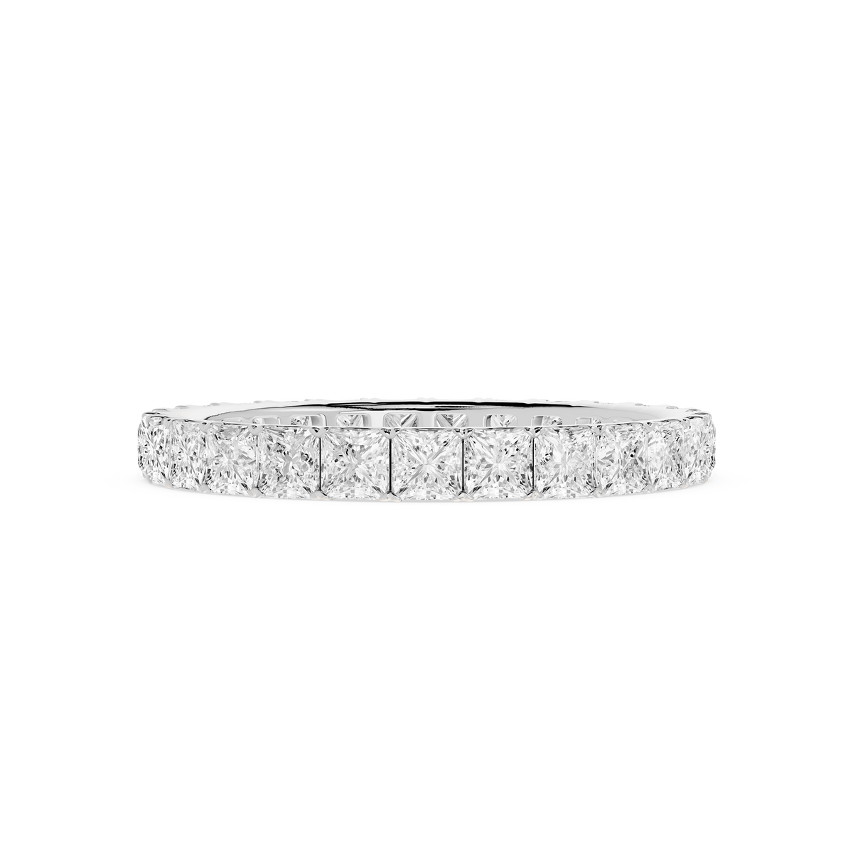 Lovea Stella Eternity Ring Prinzessschliff – Weißgold