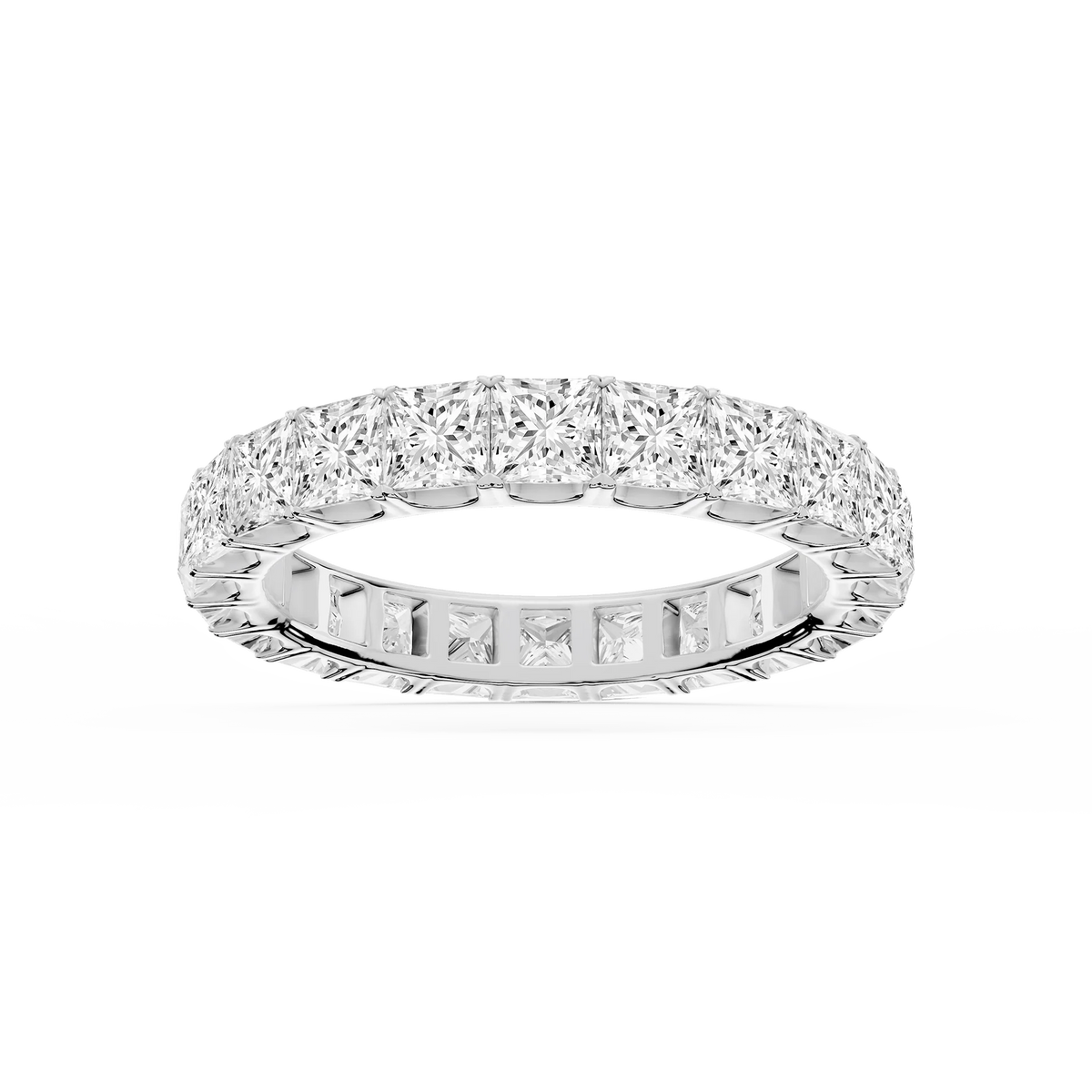 Lovea Stella Eternity Ring Prinzessschliff – Weißgold