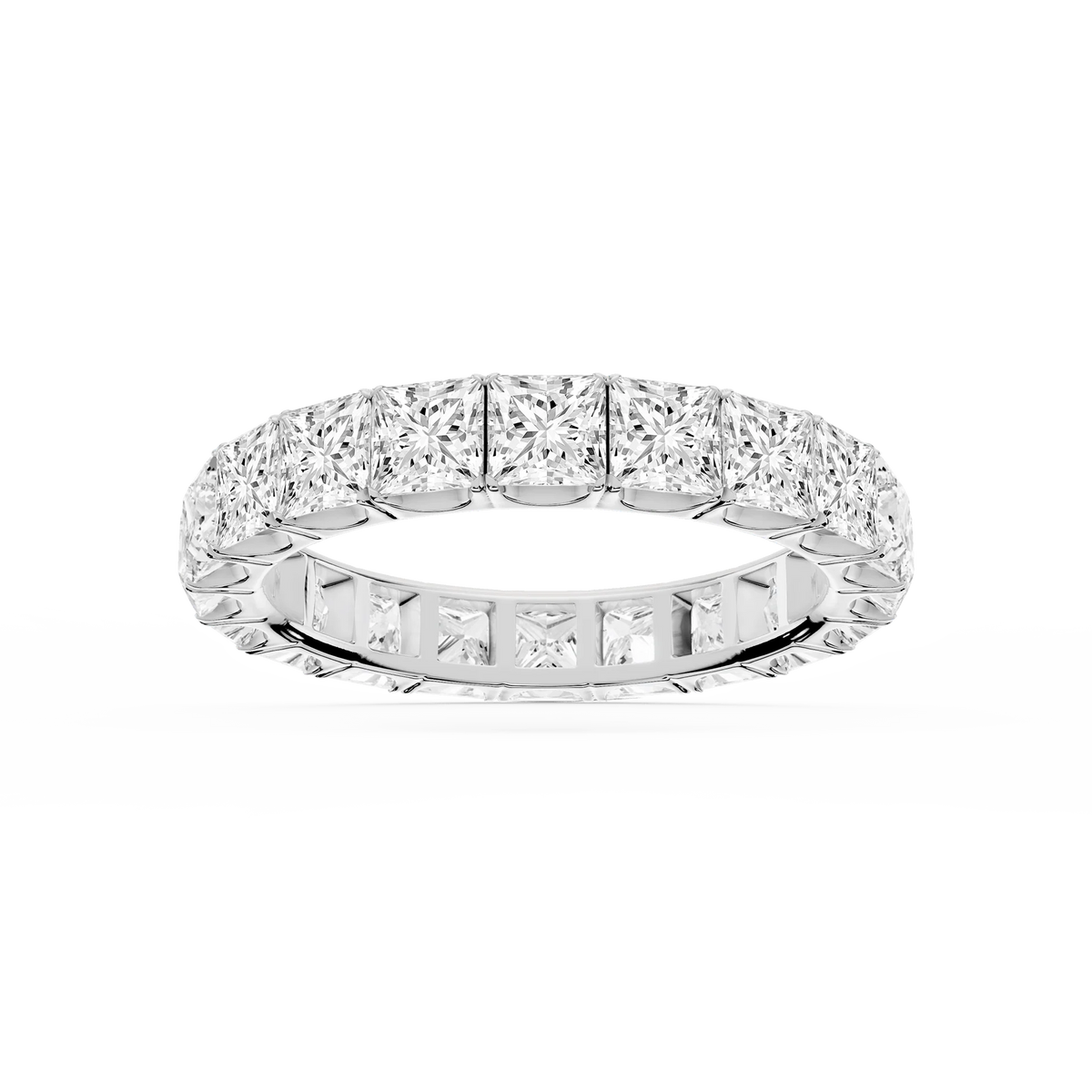 Lovea Stella Eternity Ring Prinzessschliff – Weißgold