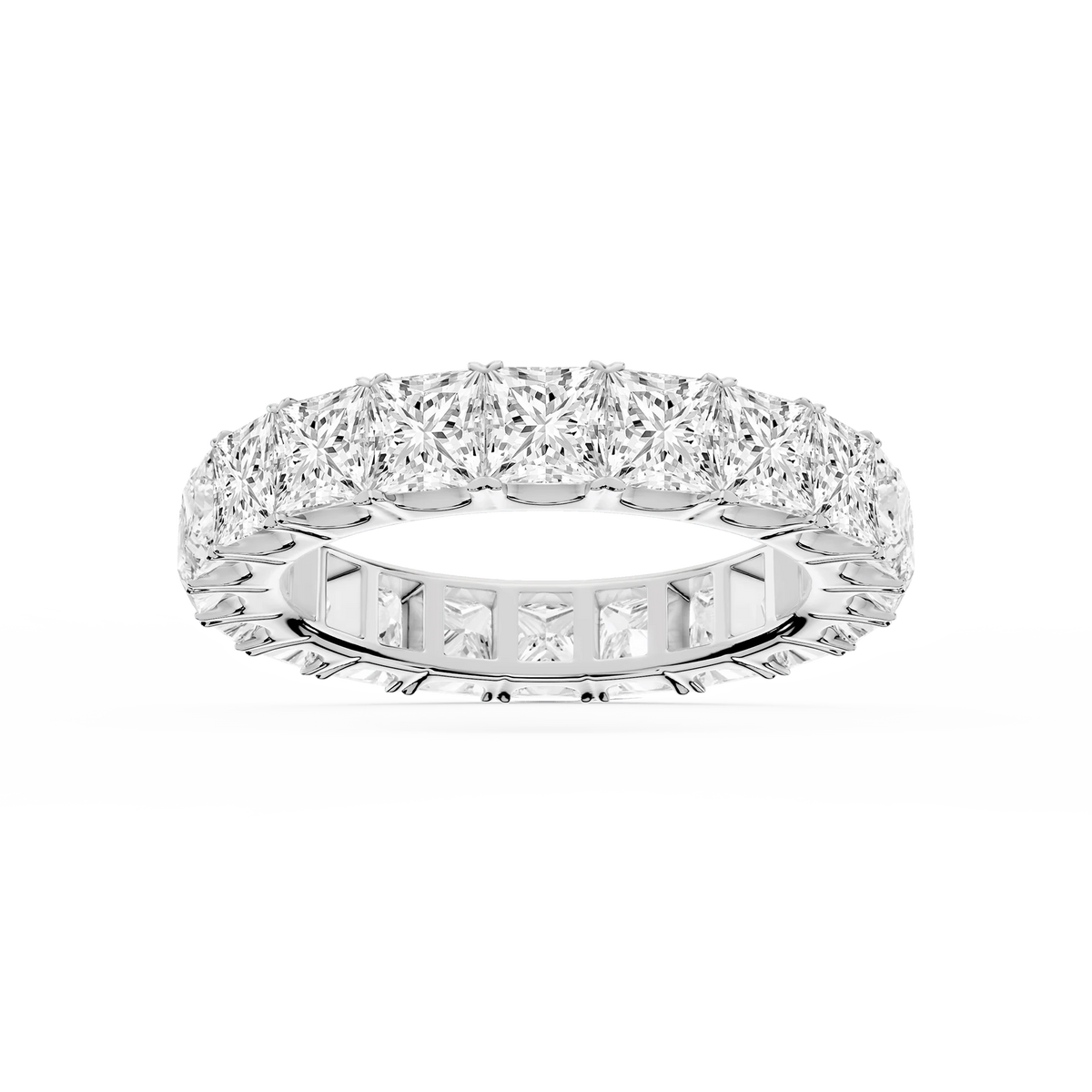 Lovea Stella Eternity Ring Prinzessschliff – Weißgold