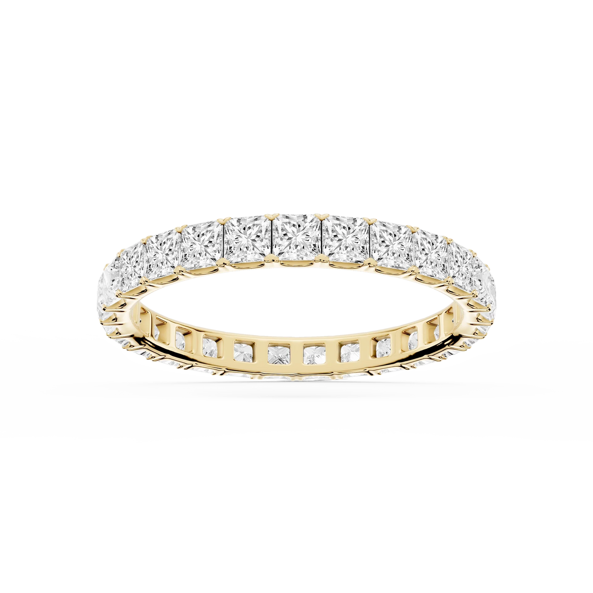 Lovea Stella Eternity Ring Prinzessschliff – Gelbgold