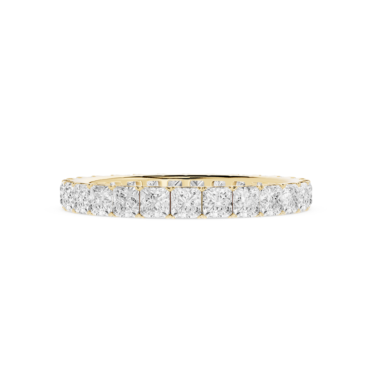 Lovea Stella Eternity Ring Prinzessschliff – Gelbgold