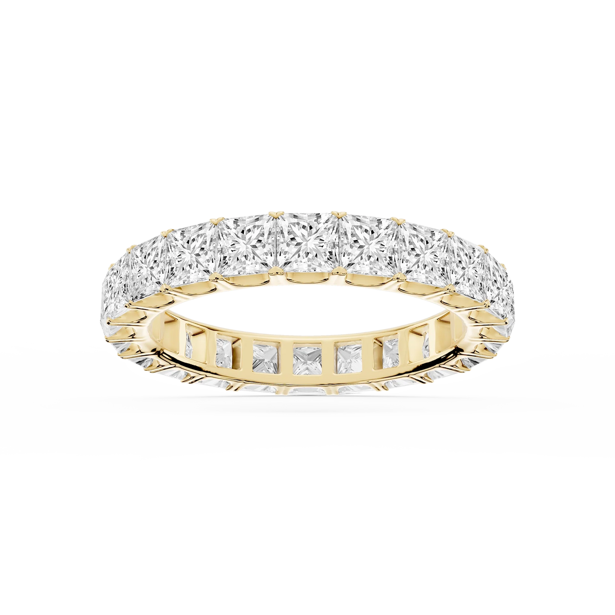 Lovea Stella Eternity Ring Prinzessschliff – Gelbgold