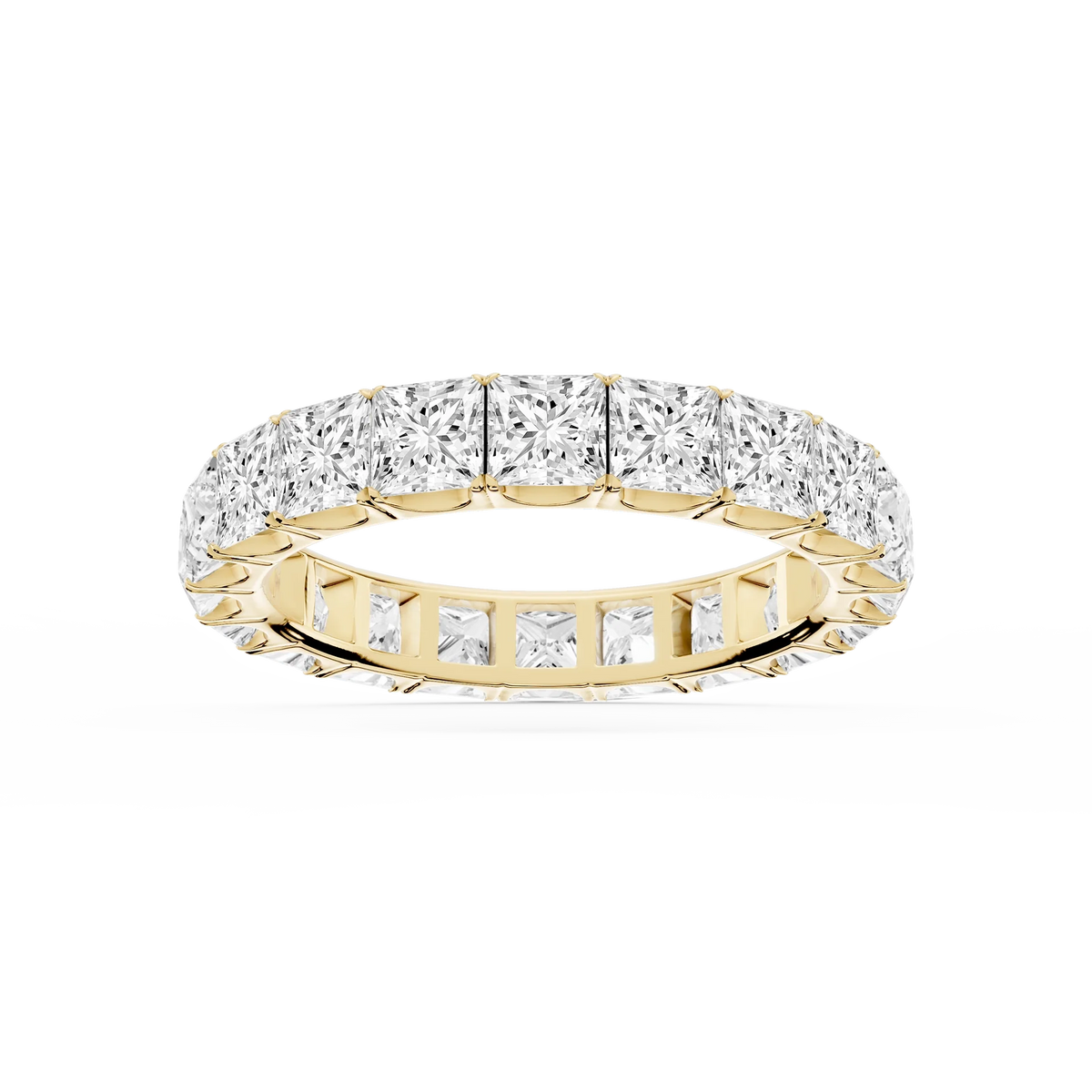 Lovea Stella Eternity Ring Prinzessschliff – Gelbgold