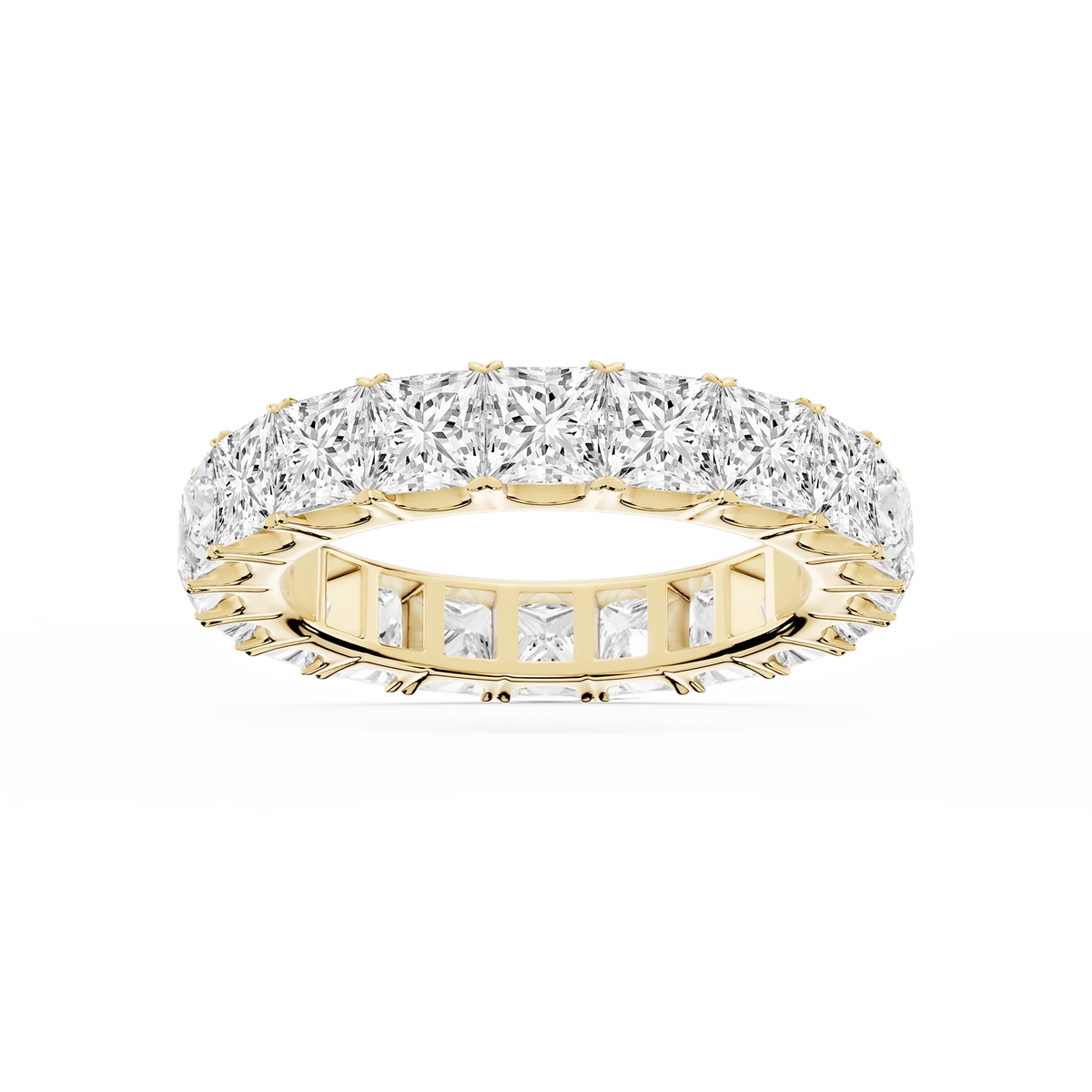 Lovea Stella Eternity Ring Prinzessschliff – Gelbgold