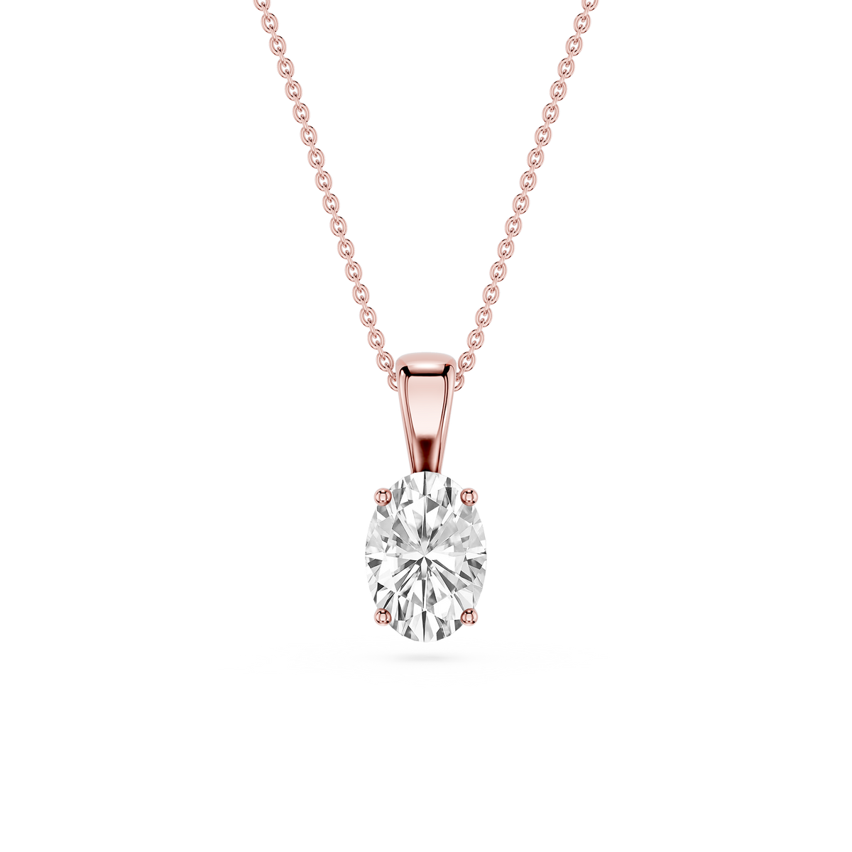Lovea Lina Anhänger – Ovalschliff – Roségold