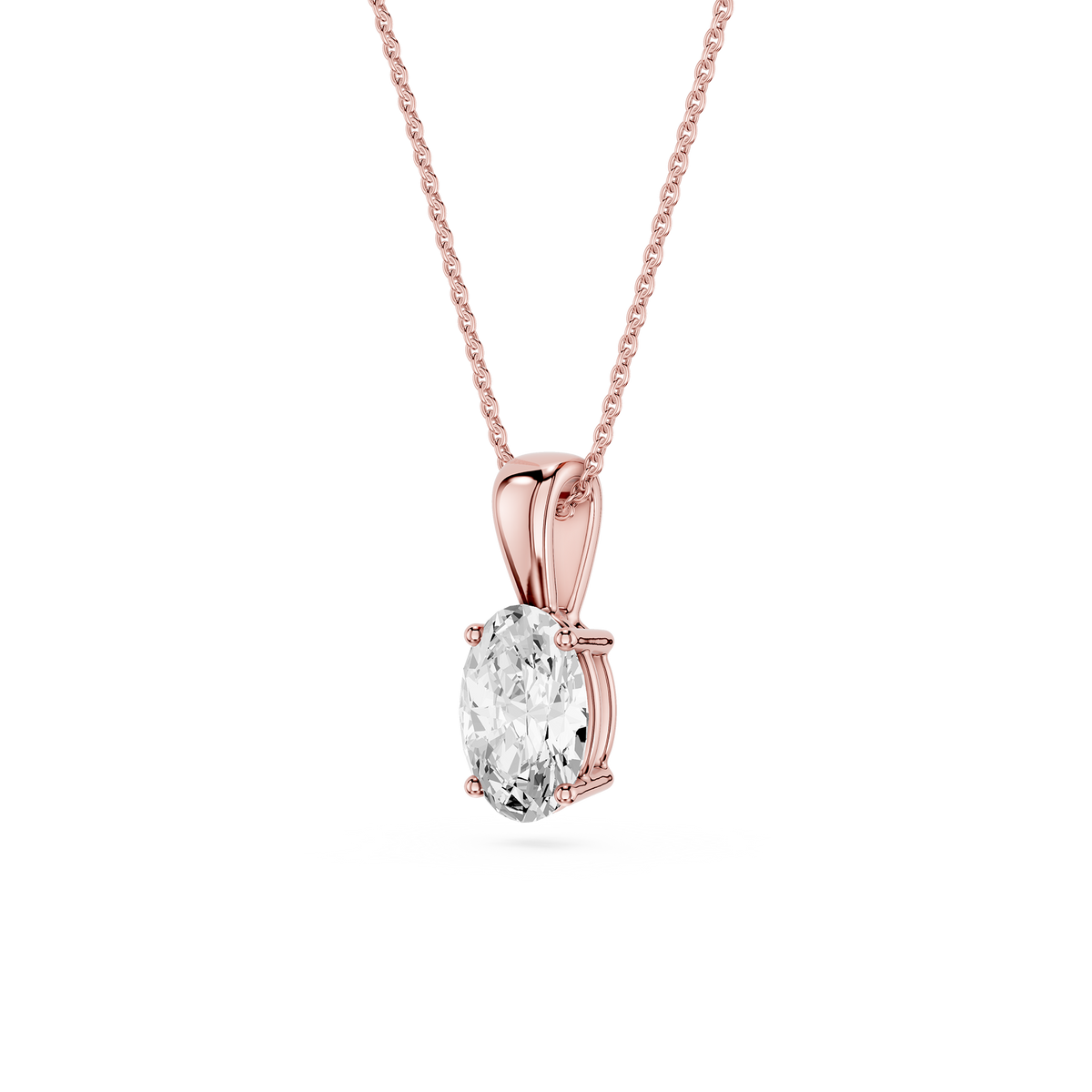 Lovea Lina Anhänger – Ovalschliff – Roségold