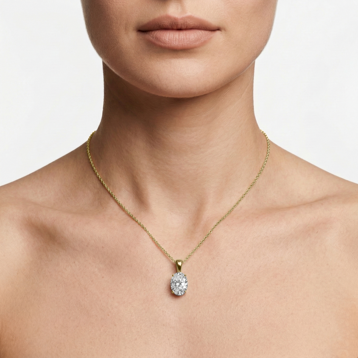 Lovea Lina Anhänger – Ovalschliff – Gelbgold