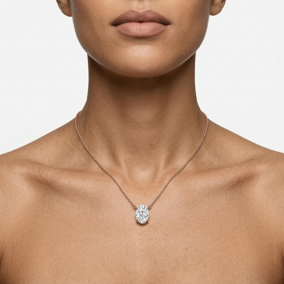 Lovea Carla Anhänger – Ovalschliff – Roségold