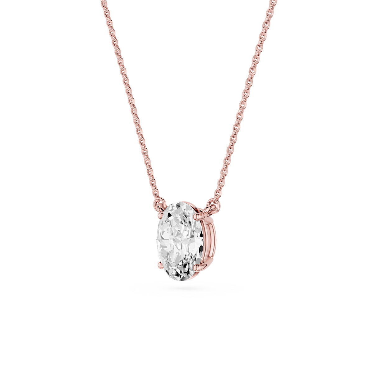 Lovea Carla Anhänger – Ovalschliff – Roségold