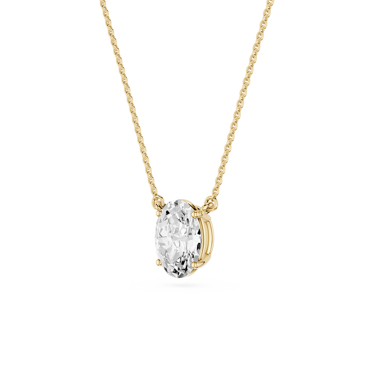 Lovea Carla Anhänger – Ovalschliff – Gelbgold
