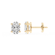 Lovea Mia Ohrstecker Sicherheitsverschluss – Ovalschliff – Gelbgold