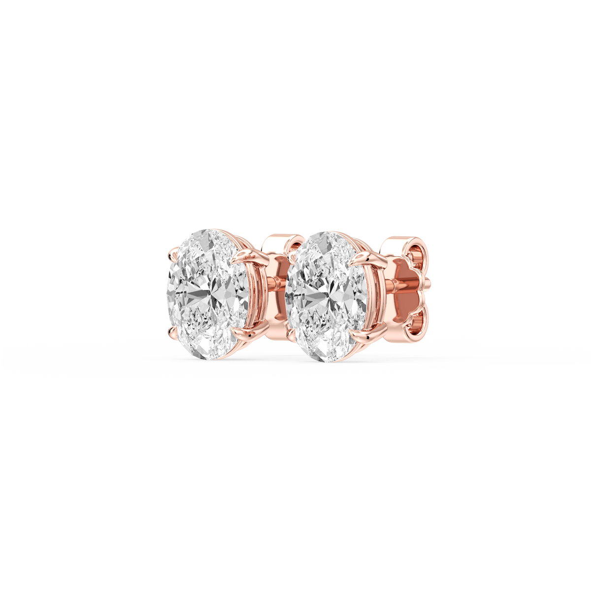 Lovea Lena Ohrstecker Steckverschluss – Ovalschliff – Roségold