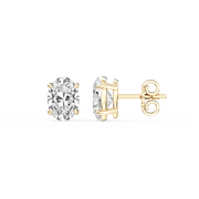 Lovea Lena Ohrstecker Steckverschluss – Ovalschliff – Gelbgold