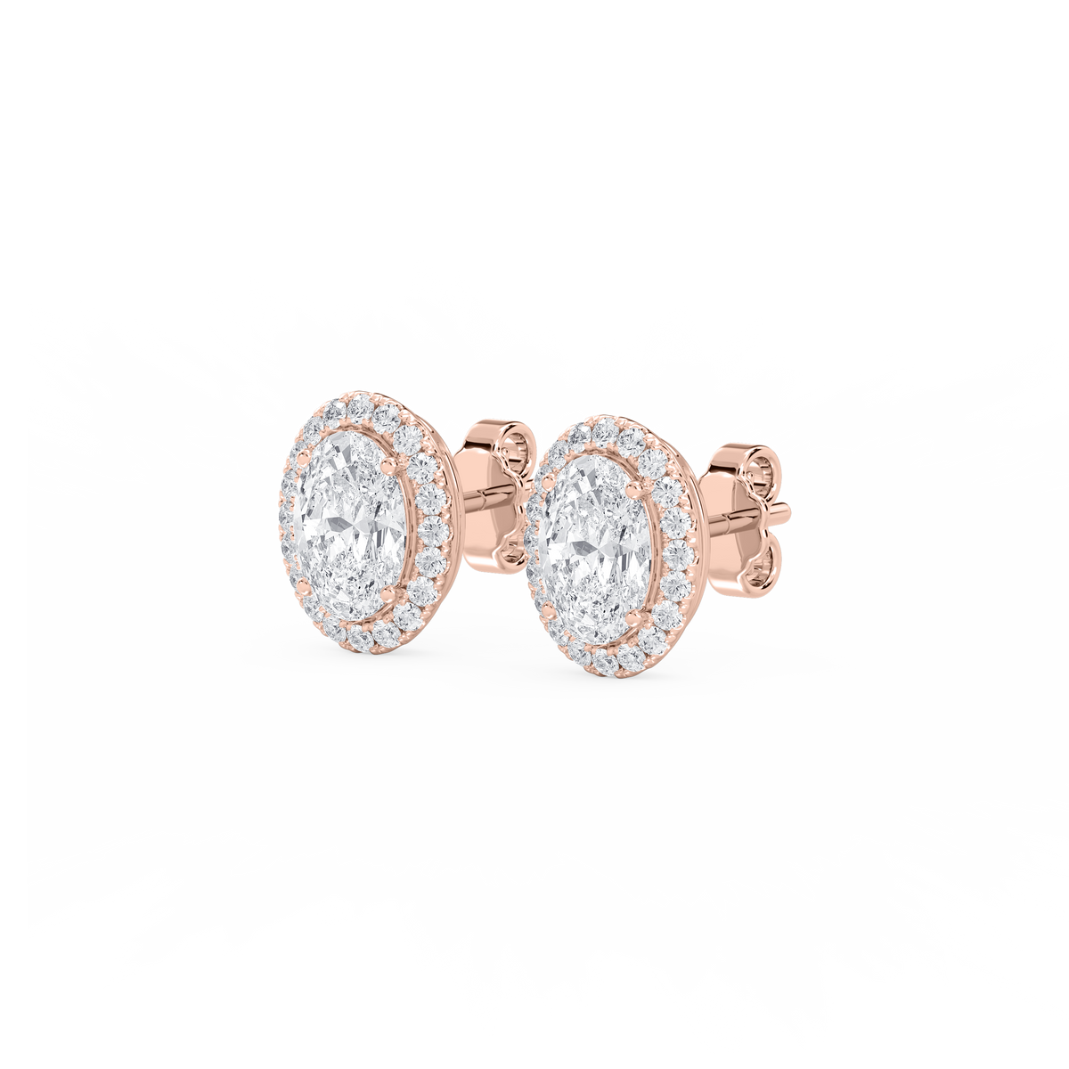 Lovea Pia Ohrstecker – Ovalschliff – Roségold