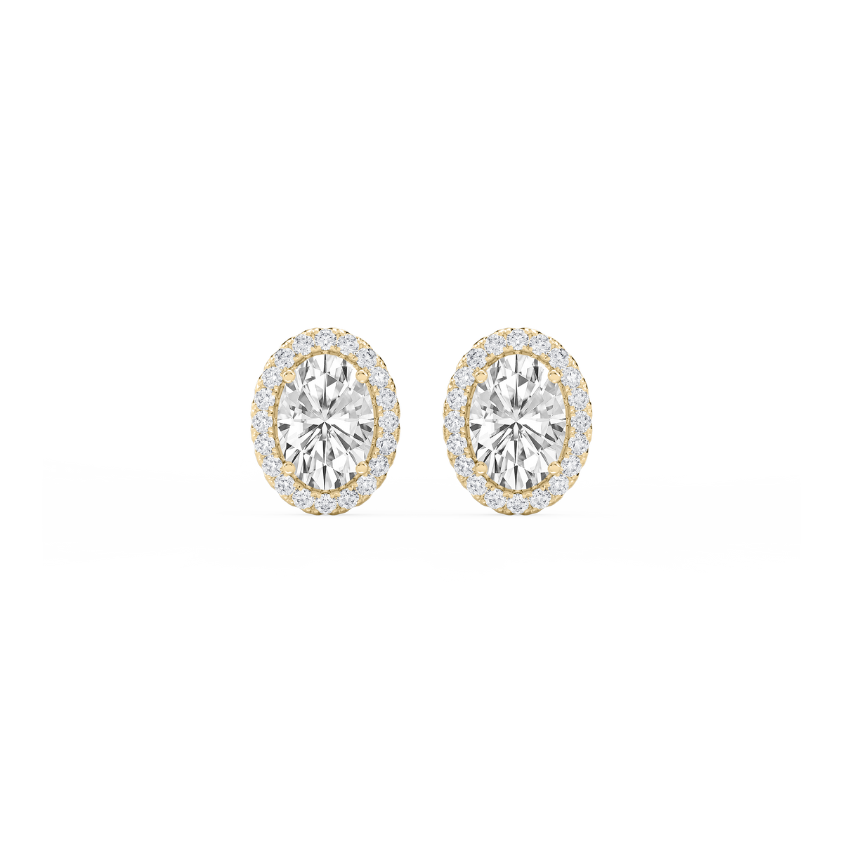 Lovea Pia Ohrstecker – Ovalschliff – Gelbgold