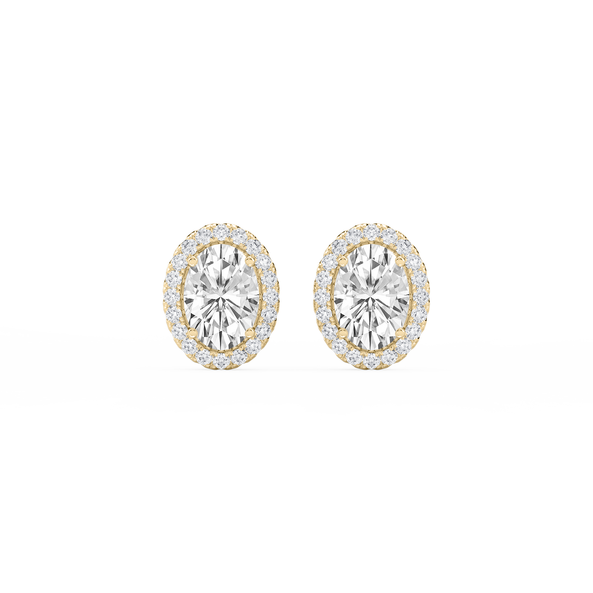 Lovea Pia Ohrstecker – Ovalschliff – Gelbgold