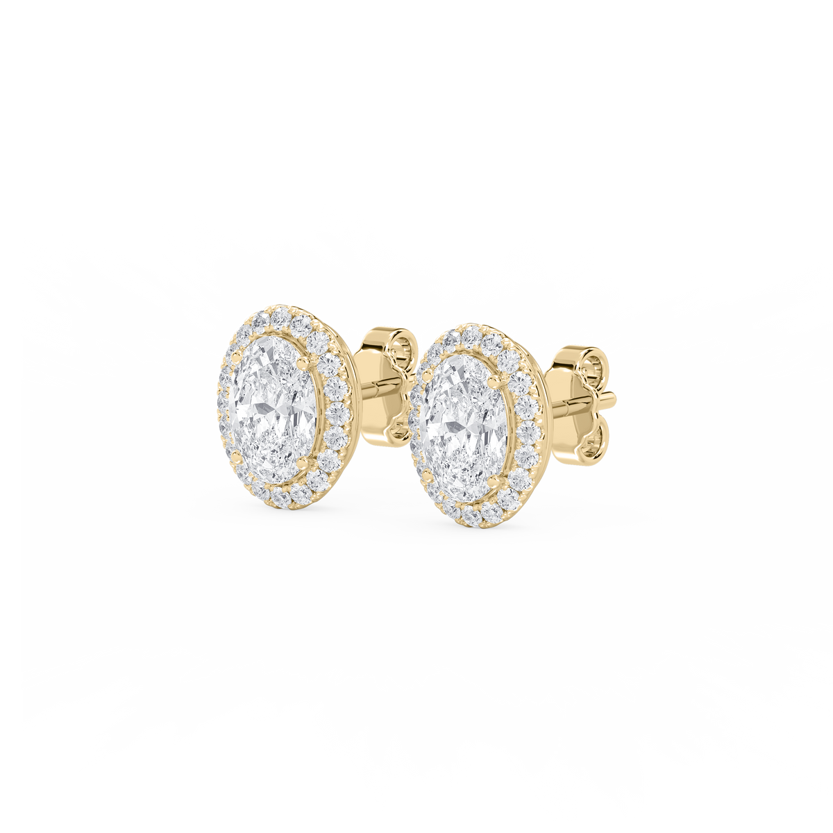 Lovea Pia Ohrstecker – Ovalschliff – Gelbgold