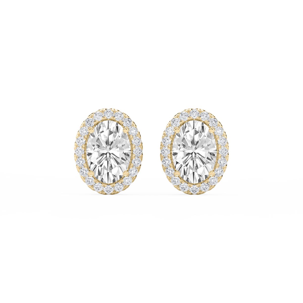 Lovea Pia Ohrstecker – Ovalschliff – Gelbgold