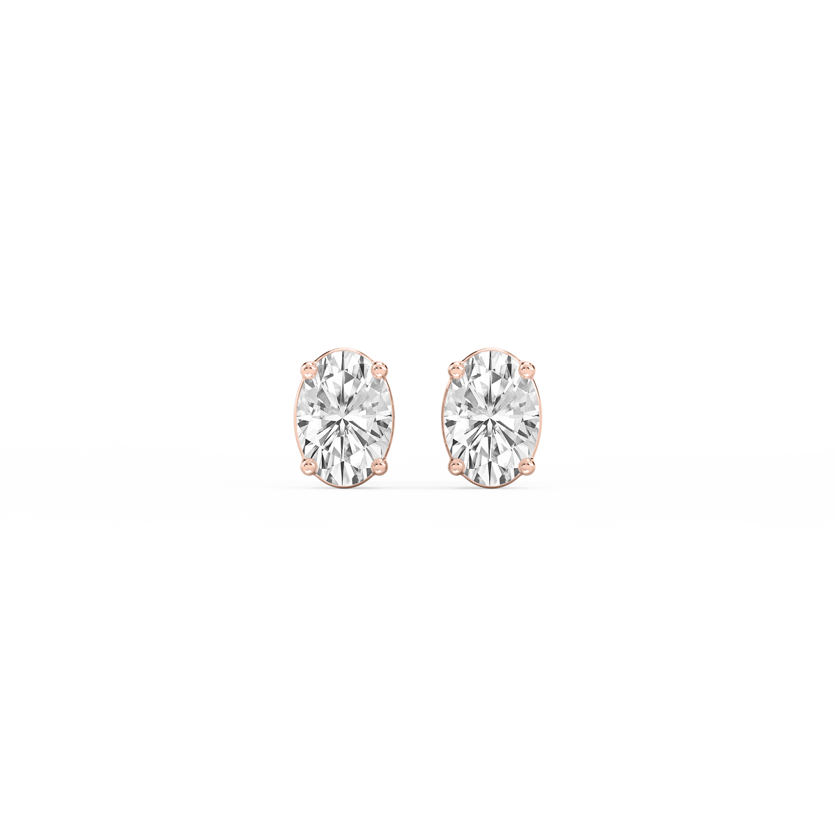 Lovea Mia Ohrstecker Steckverschluss – Ovalschliff – Roségold