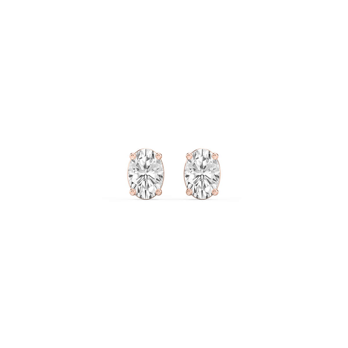Lovea Mia Ohrstecker Steckverschluss – Ovalschliff – Roségold