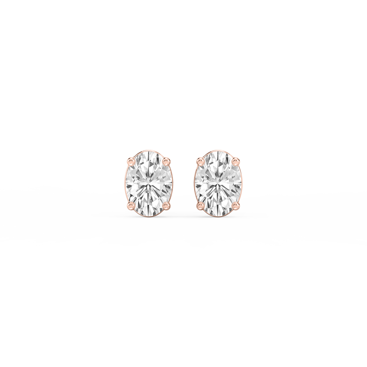 Lovea Mia Ohrstecker Steckverschluss – Ovalschliff – Roségold