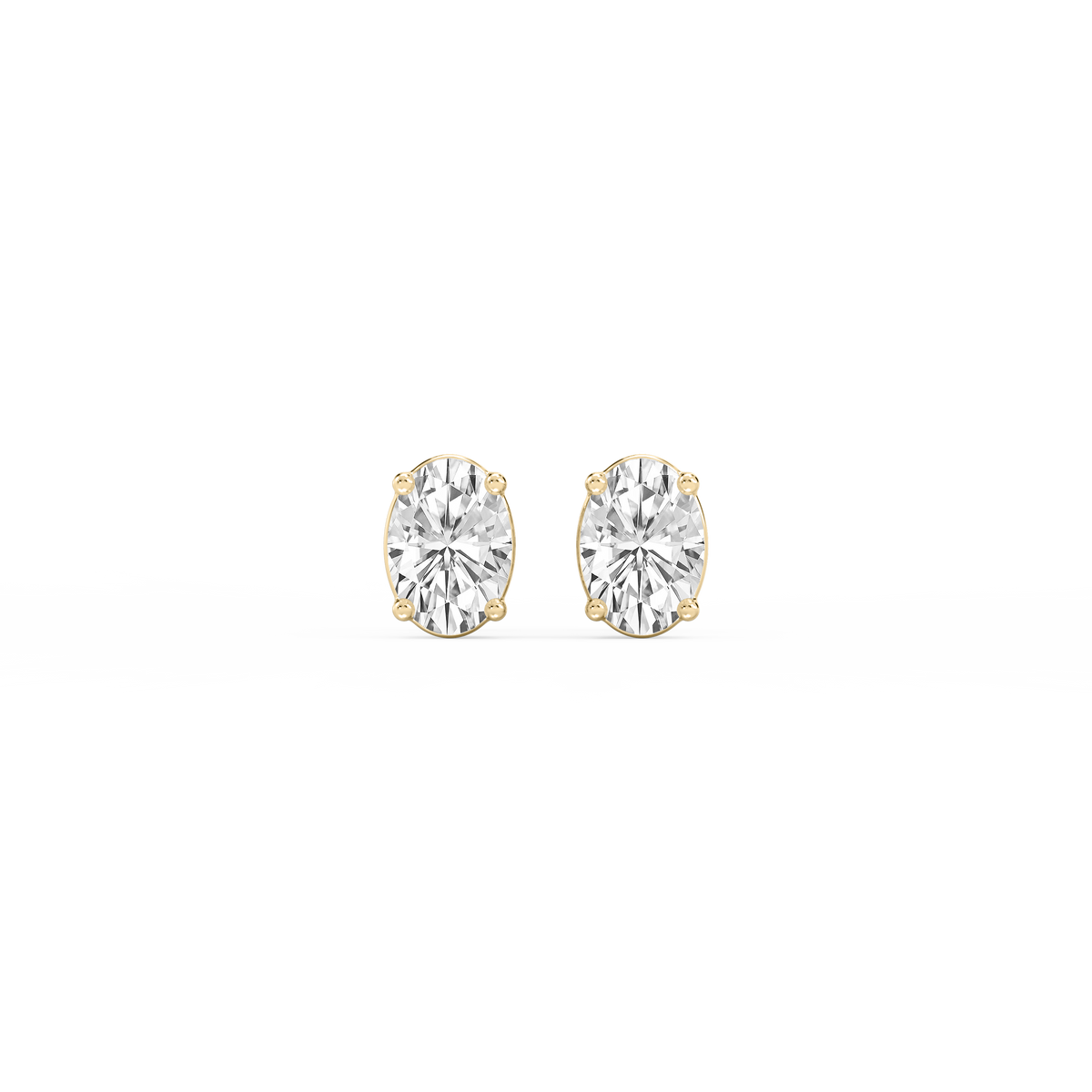Lovea Mia Ohrstecker Steckverschluss – Ovalschliff – Gelbgold