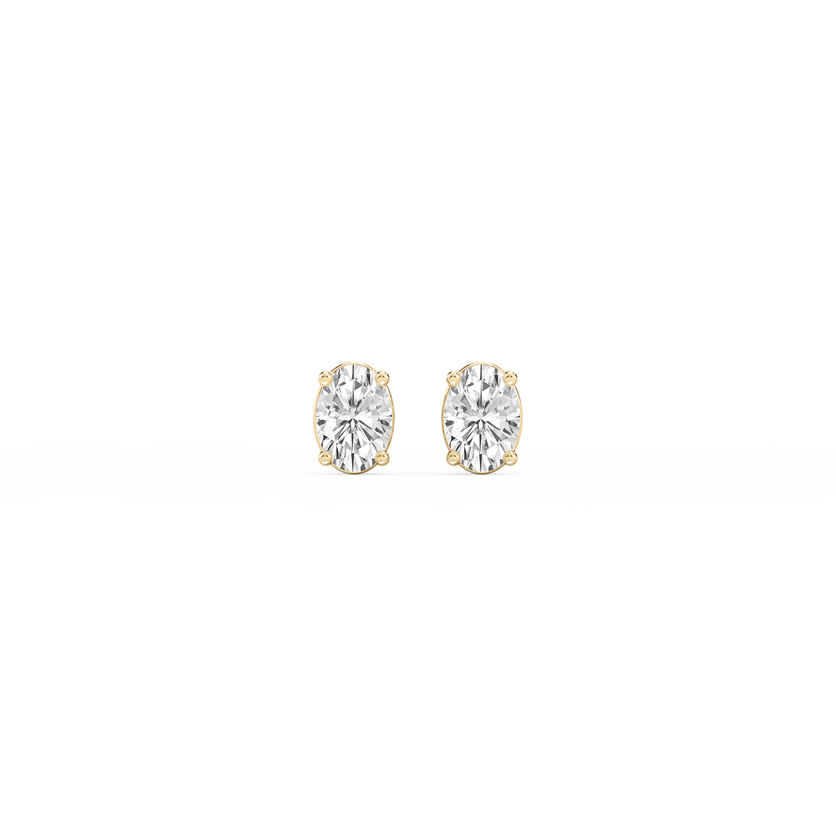 Lovea Mia Ohrstecker Schraubverschluss – Ovalschliff – Gelbgold