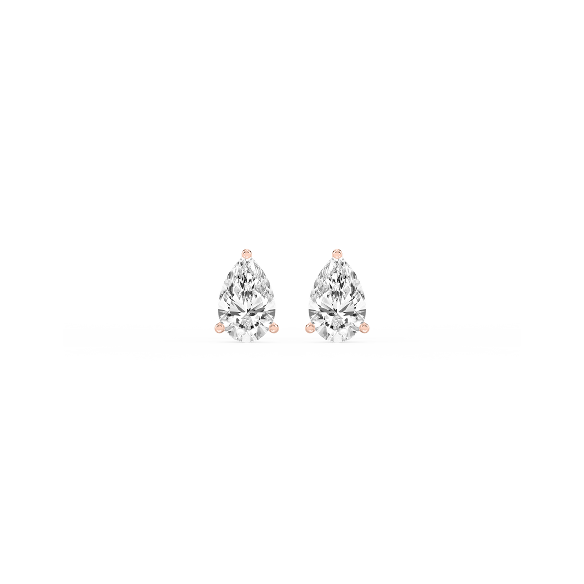 Lovea Nora Ohrstecker Steckverschluss – Tropfenschliff – Roségold