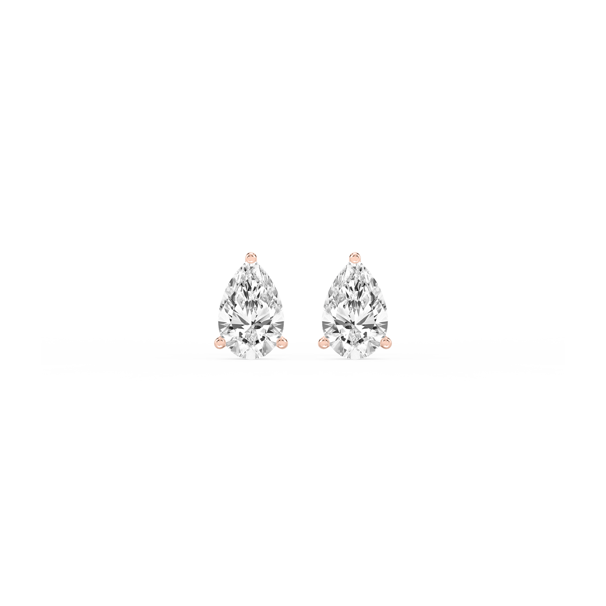 Lovea Nora Ohrstecker Schraubverschluss – Tropfenschliff – Roségold
