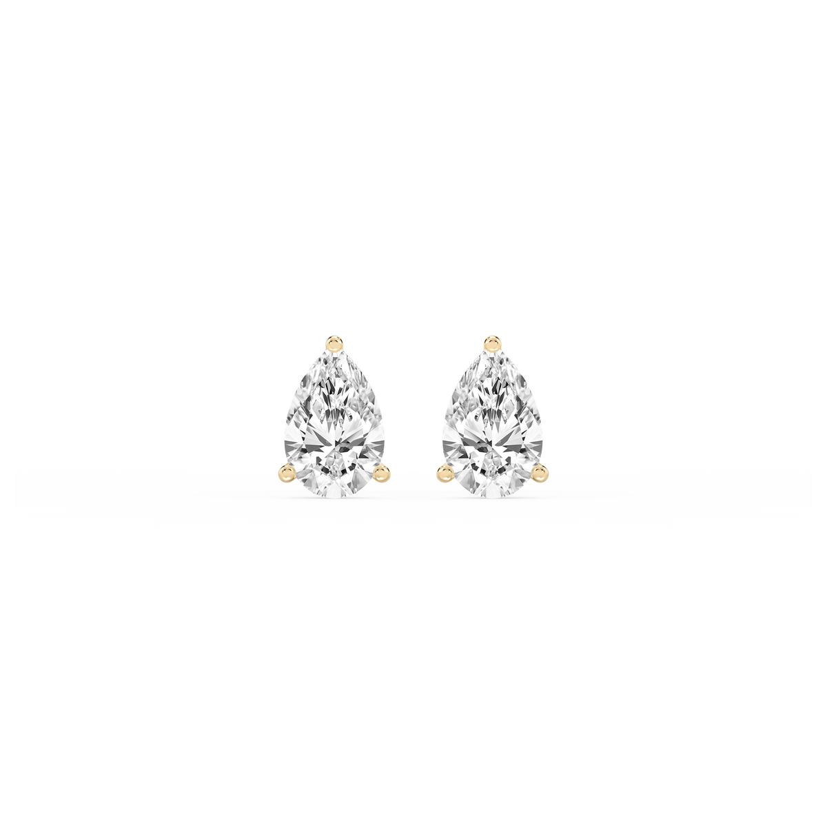 Lovea Nora Ohrstecker Schraubverschluss – Tropfenschliff – Gelbgold