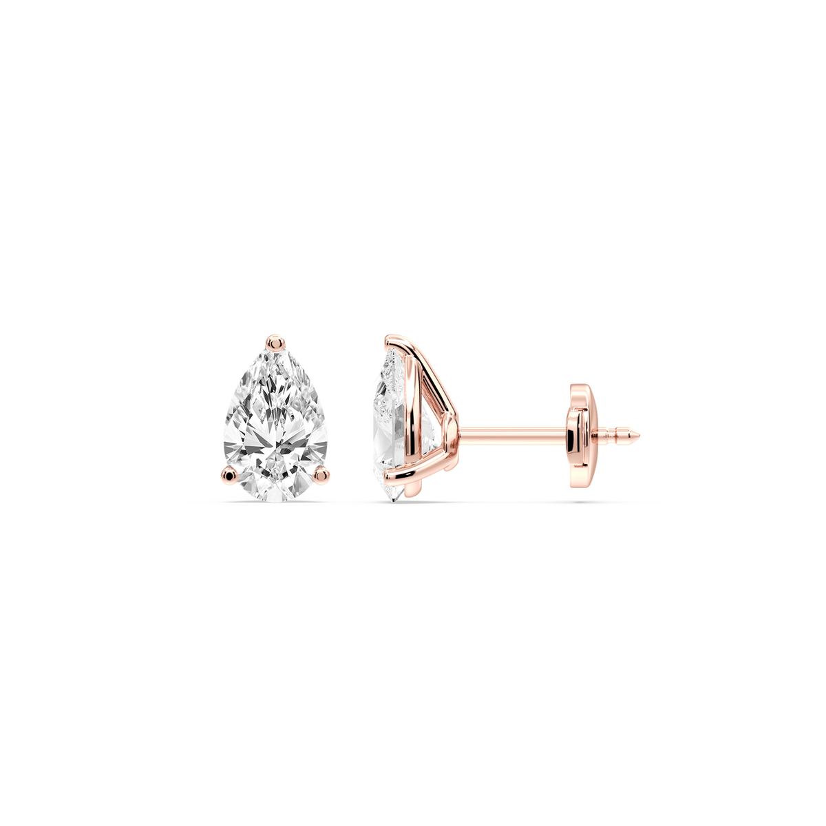 Lovea Nora Ohrstecker Sicherheitsverschluss – Tropfenschliff – Roségold