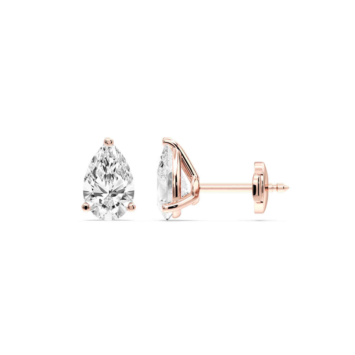 Lovea Nora Ohrstecker Sicherheitsverschluss – Tropfenschliff – Roségold