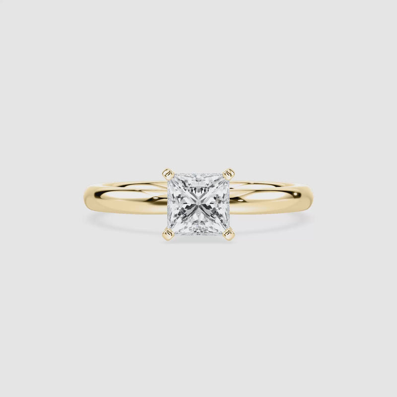 Emilia Solitaire Verlobungsring – Prinzessschliff – Video