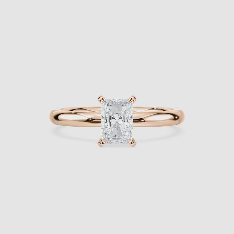 Emilia Solitaire Verlobungsring – Radiantschliff – Roségold – Video