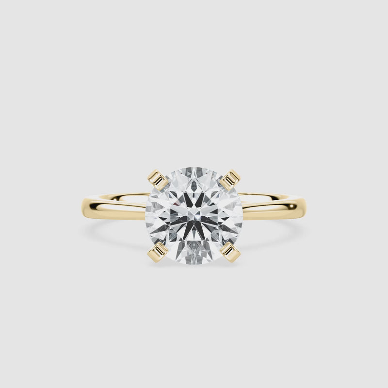 Sophie Kathedrale-Solitaire Verlobungsring – Rundschliff – Gelbgold – Video