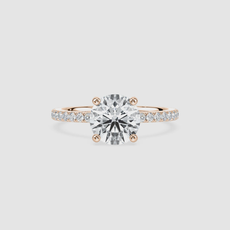 Luisa Hidden Halo Verlobungsring – Rundschliff – Roségold – Video