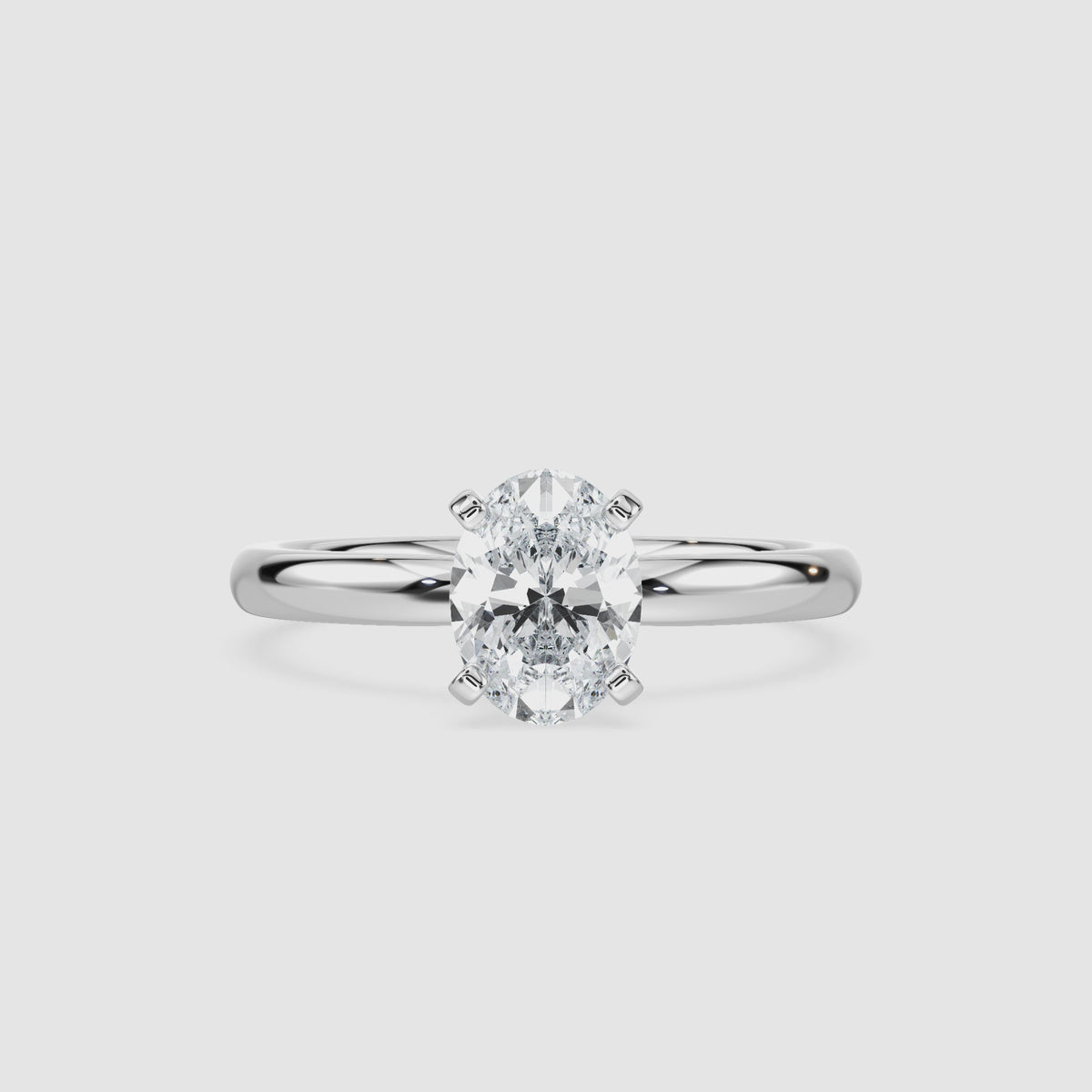 Video laden: Emilia Solitaire Verlobungsring – Ovalschliff – Weißgold – Video