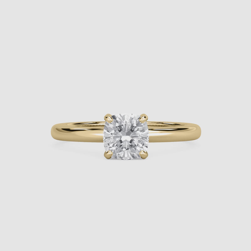 Emilia Solitaire Verlobungsring – Kissenschliff – Video